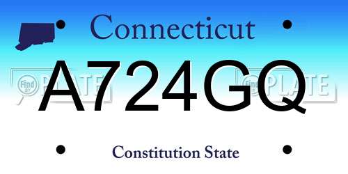 A724GQ Connecticut License Plate