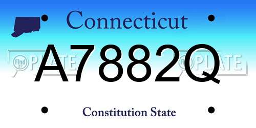 A7882Q Connecticut License Plate