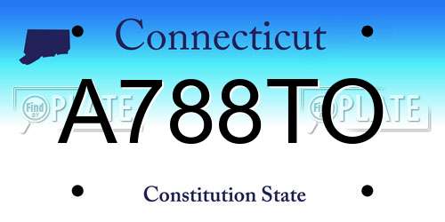 A788TO Connecticut License Plate