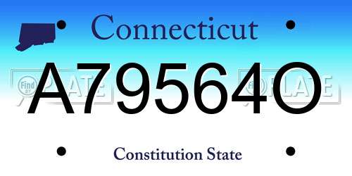 A79564O Connecticut License Plate