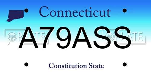 A79ASS Connecticut License Plate
