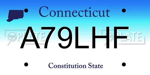 A79LHF Connecticut License Plate