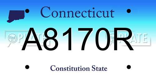 A8170R Connecticut License Plate