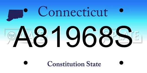 A81968S Connecticut License Plate