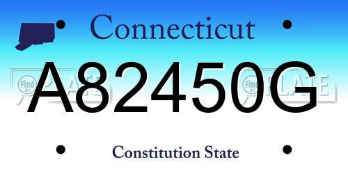 A82450G Connecticut License Plate