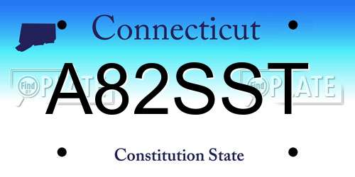 A82SST Connecticut License Plate