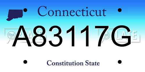 A83117G Connecticut License Plate