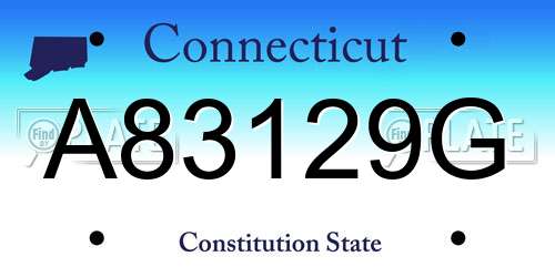 A83129G Connecticut License Plate