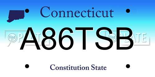 A86TSB Connecticut License Plate