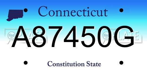 A87450G Connecticut License Plate