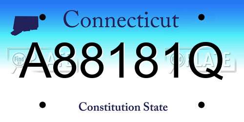 A88181Q Connecticut License Plate