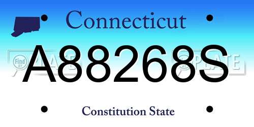 A88268S Connecticut License Plate