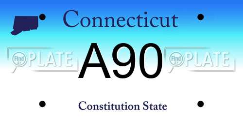 A90 Connecticut License Plate