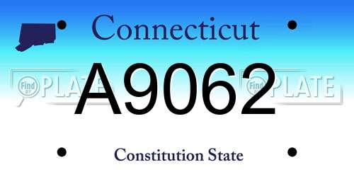 A9062 Connecticut License Plate