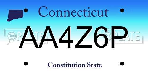 AA4Z6P Connecticut License Plate