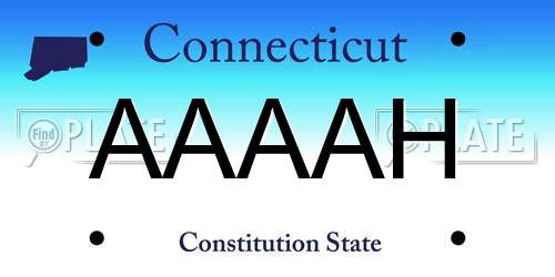 AAAAH Connecticut License Plate