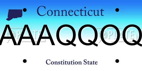 AAAQQOQ Connecticut License Plate