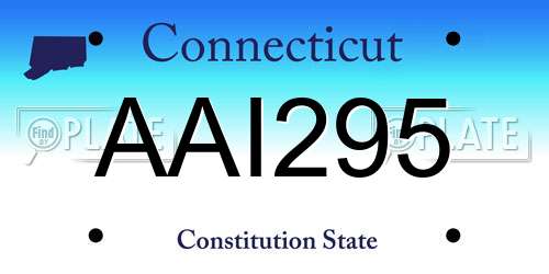AAI295 Connecticut License Plate
