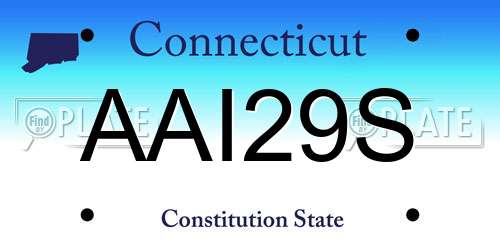 AAI29S Connecticut License Plate