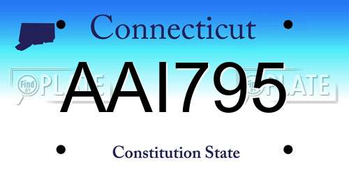 AAI795 Connecticut License Plate