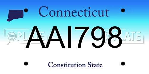 AAI798 Connecticut License Plate