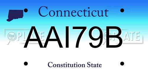 AAI79B Connecticut License Plate