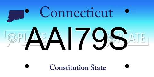 AAI79S Connecticut License Plate