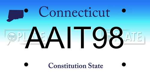 AAIT98 Connecticut License Plate