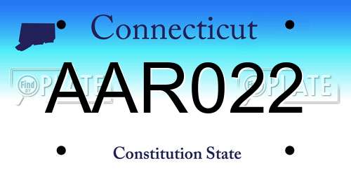 AAR022 Connecticut License Plate
