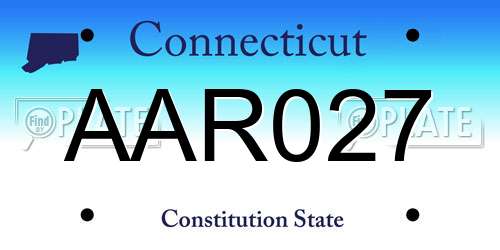 AAR027 Connecticut License Plate