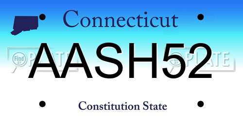 AASH52 Connecticut License Plate