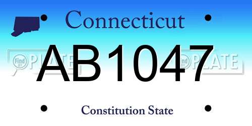 AB1047 Connecticut License Plate