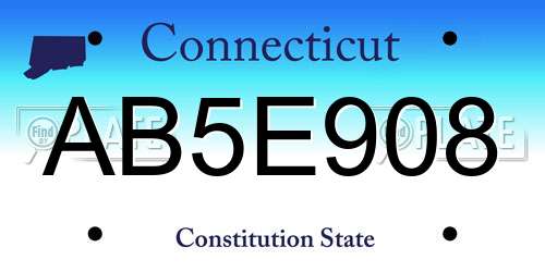 AB5E908 Connecticut License Plate
