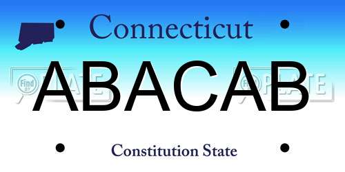 ABACAB Connecticut License Plate
