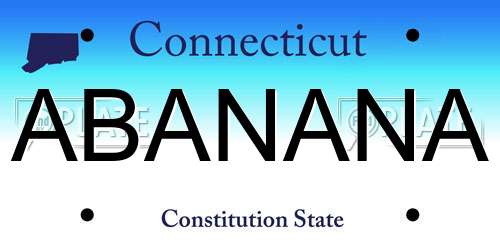 ABANANA Connecticut License Plate