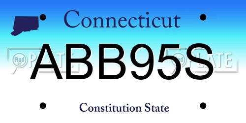 ABB95S Connecticut License Plate