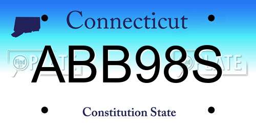 ABB98S Connecticut License Plate