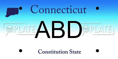 ABD Connecticut License Plate