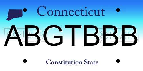 ABGTBBB Connecticut License Plate