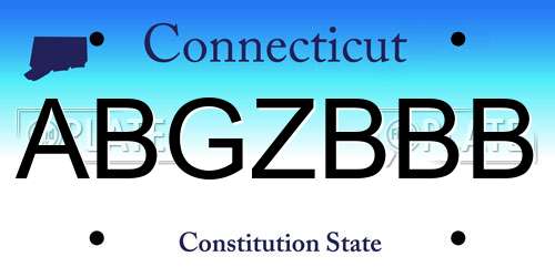 ABGZBBB Connecticut License Plate