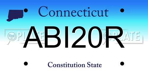 ABI20R Connecticut License Plate