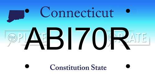 ABI70R Connecticut License Plate