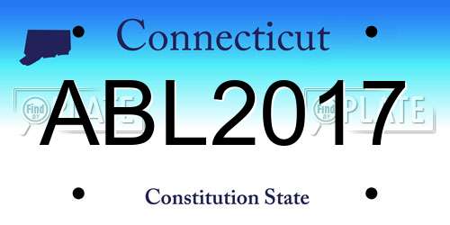 ABL2017 Connecticut License Plate