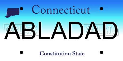 ABLADAD Connecticut License Plate