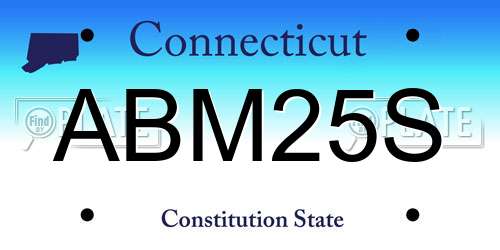 ABM25S Connecticut License Plate
