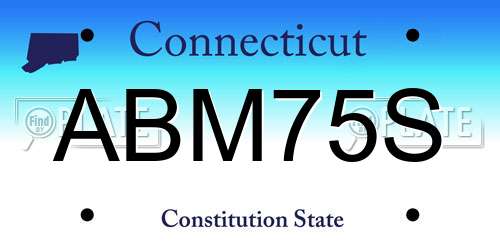 ABM75S Connecticut License Plate