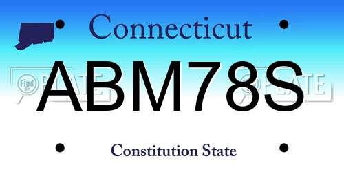 ABM78S Connecticut License Plate