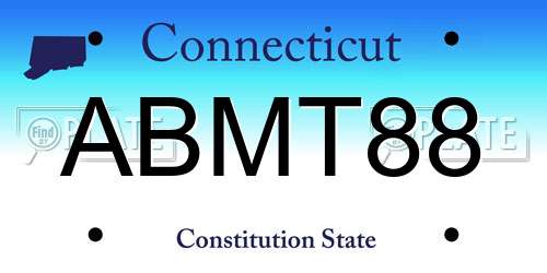 ABMT88 Connecticut License Plate