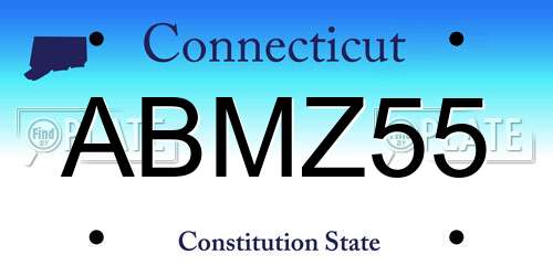 ABMZ55 Connecticut License Plate