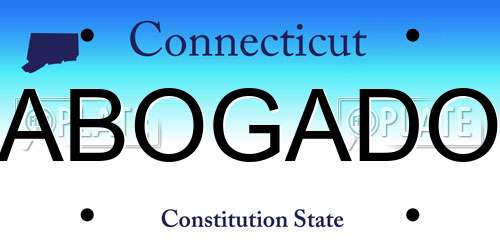 ABOGADO Connecticut License Plate